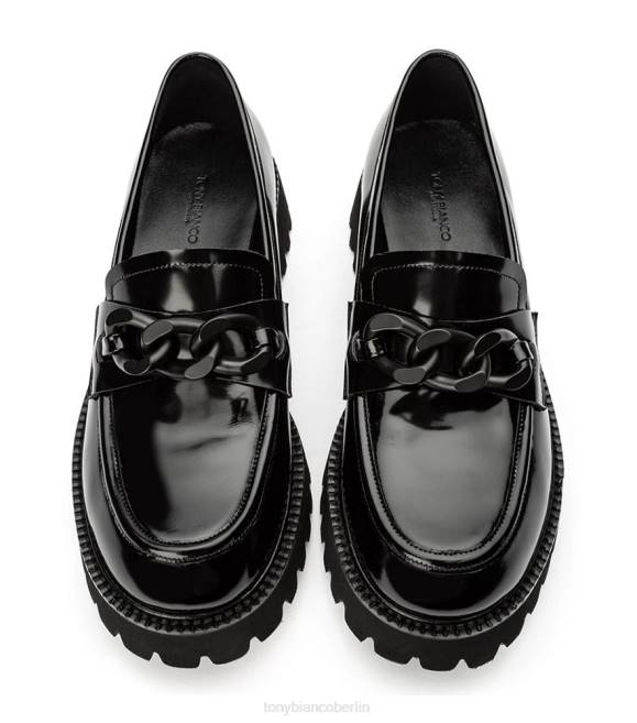 Slipper| de Tony Bianco Frauen Georgia Freizeitschuhe Schwarz hochglänzend 4624593